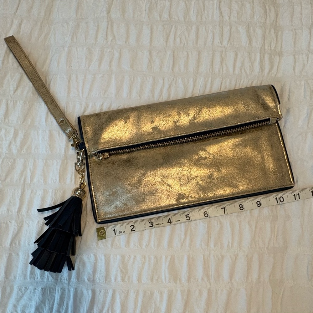 Gold Clutch with Tassel